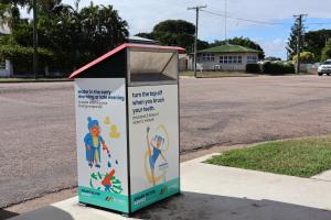 Council launches innovative waste bin wraps to promote Smart Water Usage