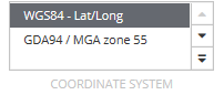 Example of the Coordinate System window